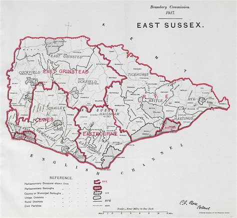 Detailed Map Of East Sussex