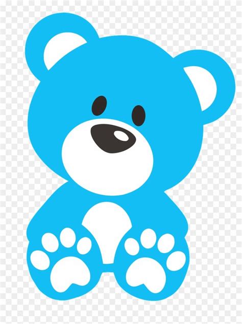 a blue teddy bear sitting on top of a white background