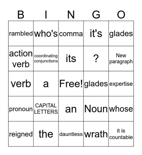 Robin Hood Bingo Card