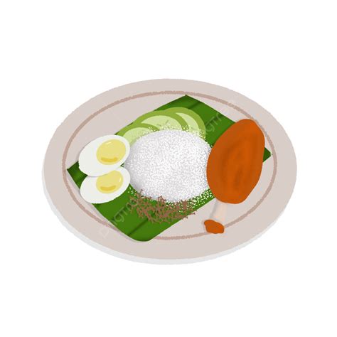 Nasi Lemak Food PNG Image, Nasi Lemak Illustration Food, Nasi Lemak ...