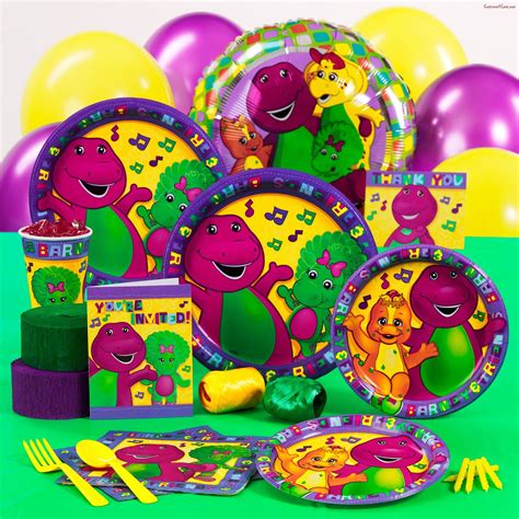 Barney Standard Party Pack for 16 | Barney birthday party, Barney birthday, Barney party supplies