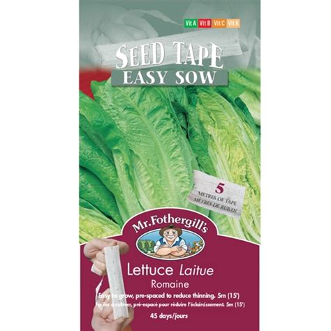 MR FOTHERGILLS LETTUCE ROMAINE SEED TAPE - Oxford Insta-Shade