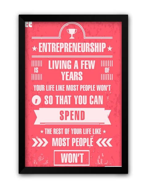 Entrepreneurship Quote Framed Poster | Entrepreneurship quotes, Poster ...