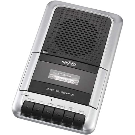 Jensen MCR-100SB Square Portable Cassette Recorder/Player and Voice ...