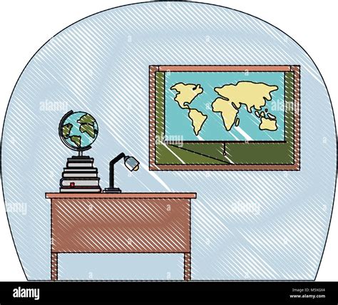 geography class room scene icon Stock Vector Image & Art - Alamy