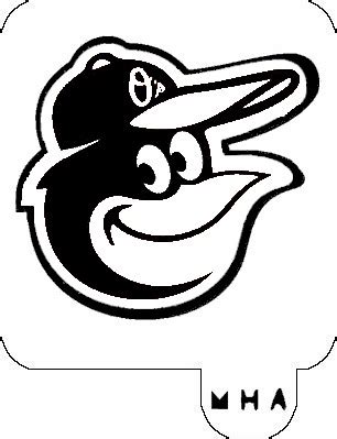 MR. HAIR ART STENCIL - BALTIMORE ORIOLES LOGO-MHA 685