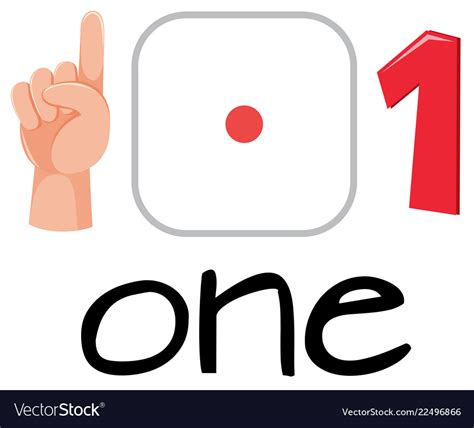 Set of number one symbol Royalty Free Vector Image