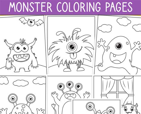 Monster Coloring Pages - Messy Little Monster