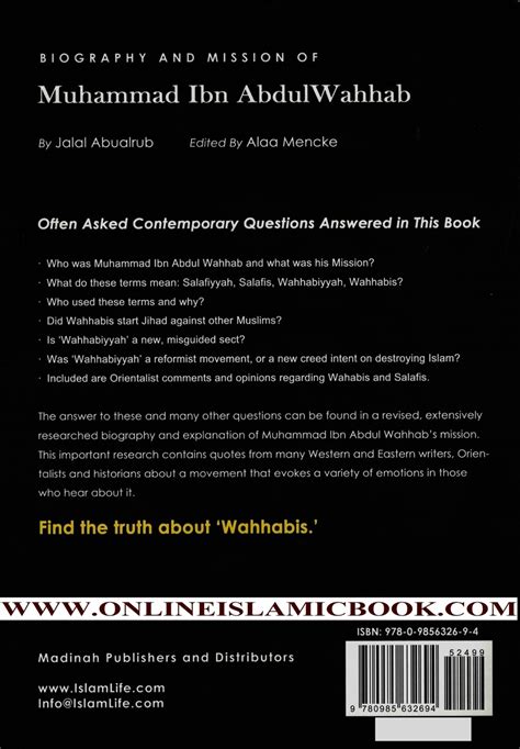 Biography and Mission of Muhammad Ibn Abdul Wahhab