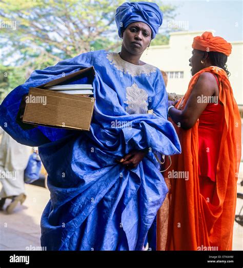 Two Gambian women with traditional dress, Banjul, Gambia, West Africa Stock Photo - Alamy