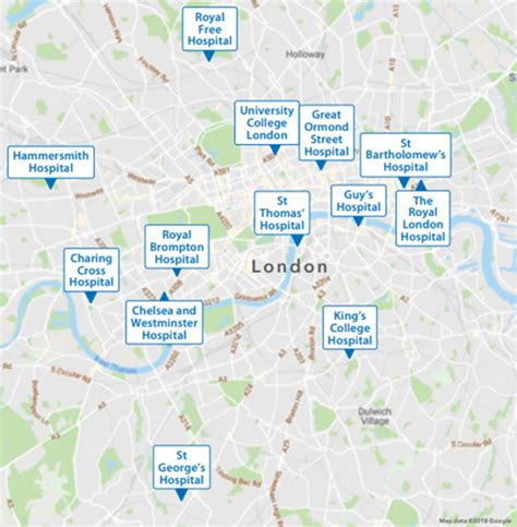 University Hospital London Map