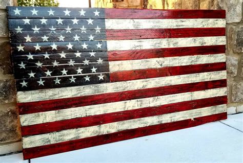 Rustic Wooden American Flag Rustic Flag American Flag Wall - Etsy