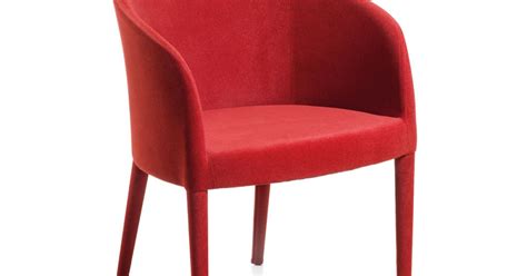 Armchair covered in red fabric