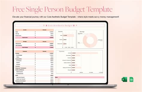 Cute Aesthetic Budget Template - Download in Excel, Google Sheets | Template.net