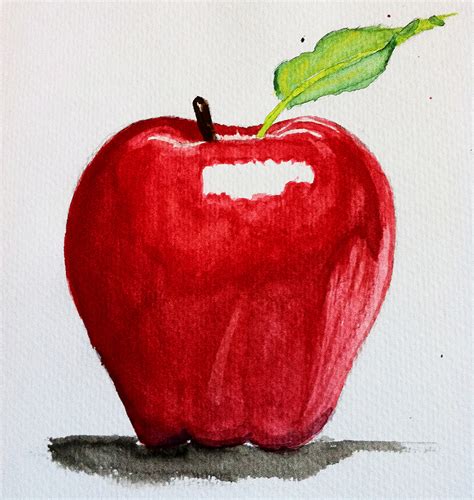 Watercolor Apple by lessyr on deviantART