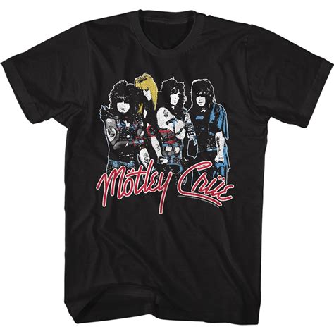 Motley Crue Band Logo Black Adult Classic T-Shirt