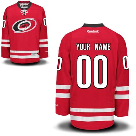 Reebok Carolina Hurricanes Men's Premier Home Custom Jersey - Red ...