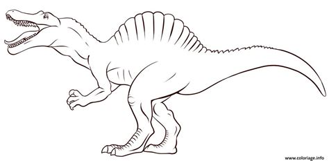 Coloriage dinosaure enfant simple de jurassic park - JeColorie.com