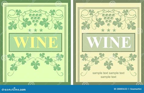 Wine labels stock vector. Illustration of graphic, border - 28885633