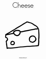 Cheese Coloring Page Template Printing Printable Food  sketch template
