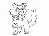 Pokemon Rockruff Coloring Page Sketch sketch template
