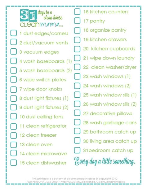 Clean Mama Printables