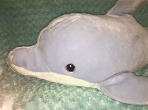 IKEA Large Blue Dolphin Stuffed Animal Plush Soft Toy 42" Long Porpoise | #1838254420