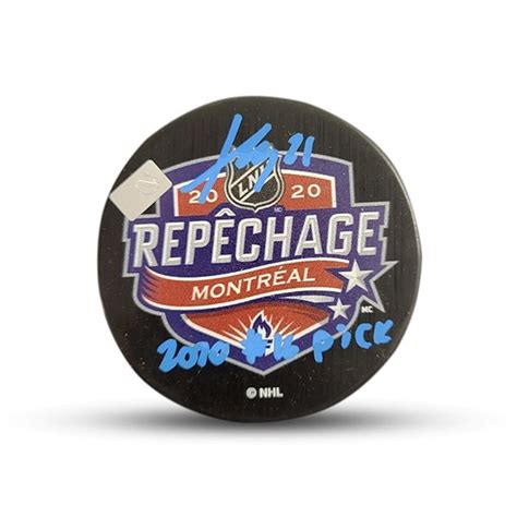 Kaiden Guhle Autohgraphed & Inscribed Draft Puck - Razilia