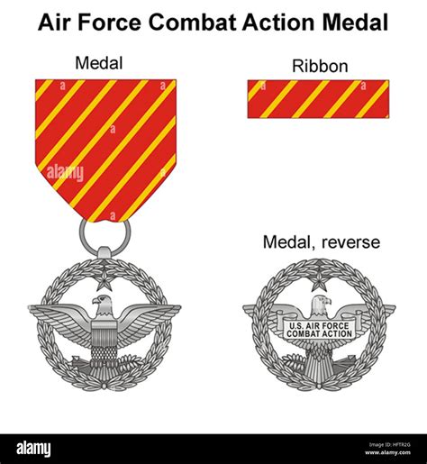 Air Force combat action medal, front view. (U.S. Air Force graphic) AFCAMfull Stock Photo - Alamy