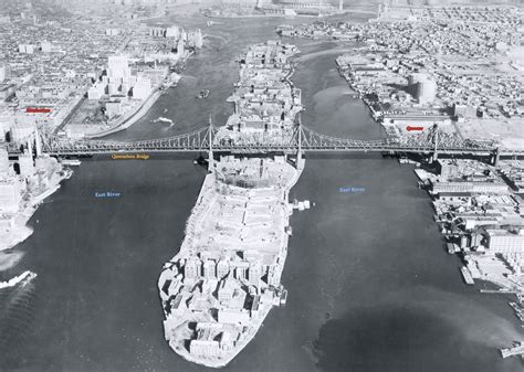 Roosevelt Island and Queensboro Bridge, New York City - 1936