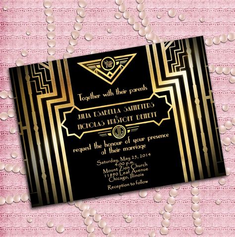 Great Gatsby Style Invitations