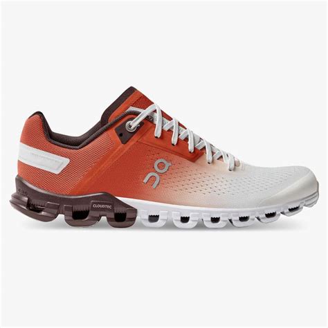 On Running Cloud Shoes Men's Cloudflow-Rust | White [Cloudrust-white ...