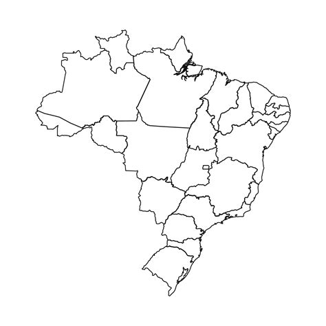 Brazil Map Outline Printable