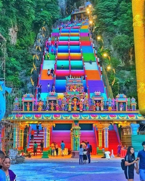 [PHOTOS] The Batu Caves Stairway Has A Colourful New Look And It's Absolutely Gorgeous