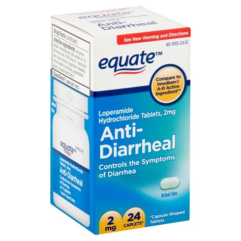 Equate Anti-Diarrheal Caplets, 2 mg, 24 count - Walmart.com - Walmart.com