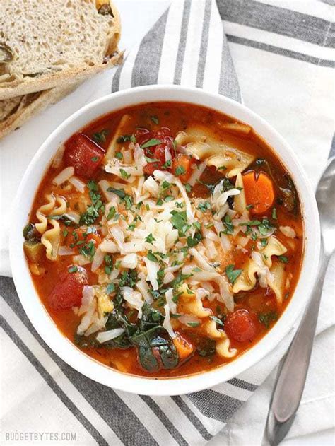 Garden Vegetable Lasagna Soup - Budget Bytes