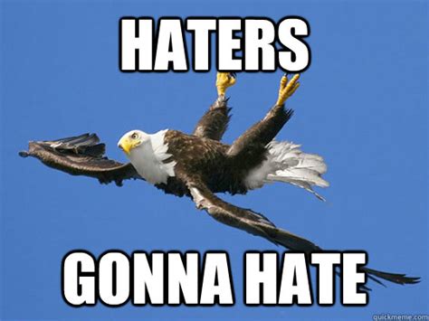 haters gonna hate - Flying Eagle - quickmeme