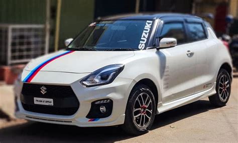 Modified Maruti Suzuki Swift With BMW M Stripes Add Distinction