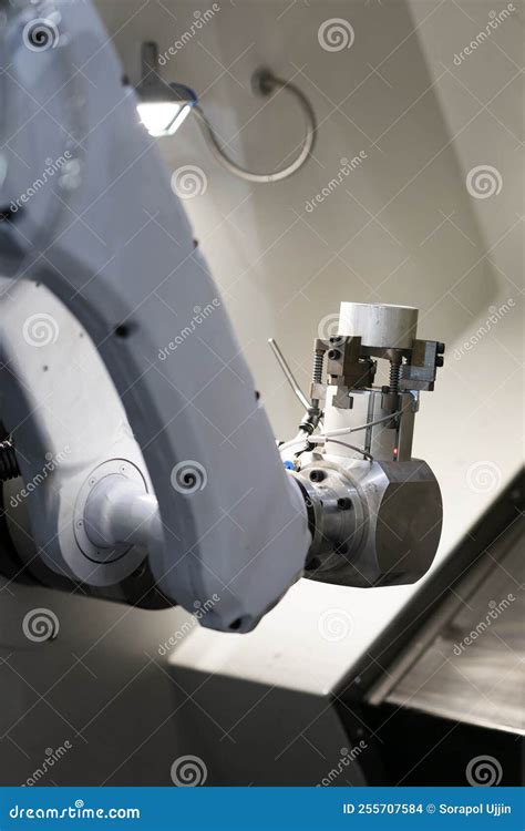 Robot Programming Arm in Automation System Stock Photo - Image of ...