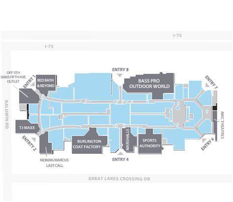 Great Lakes Mall Map