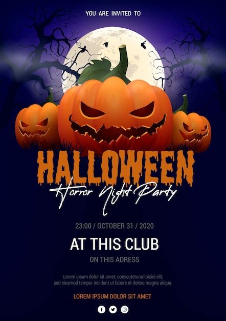 Halloween Party Poster Template