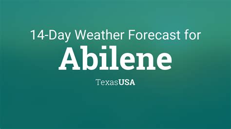 Abilene, Texas, USA 14 day weather forecast