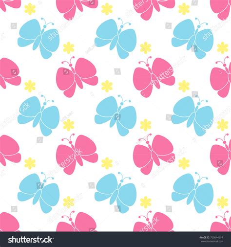 Seamless Pattern Butterfly Cartoon Butterfly Background Stock Vector (Royalty Free) 700044514 ...