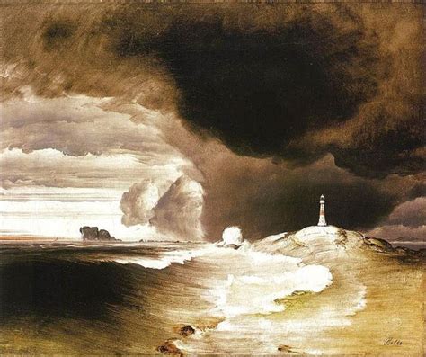 Lighthouse on the Norwegian Coast, c.1860 - Peder Balke - WikiArt.org