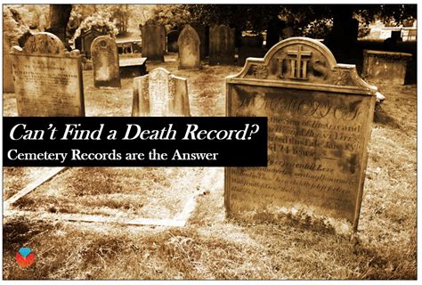 Cemetery Records: An Alternative to Death Records | Genealogy Gems