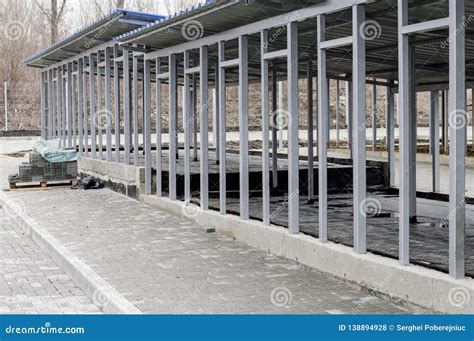 Construction of a Shelter for Dogs Stock Photo - Image of charity ...