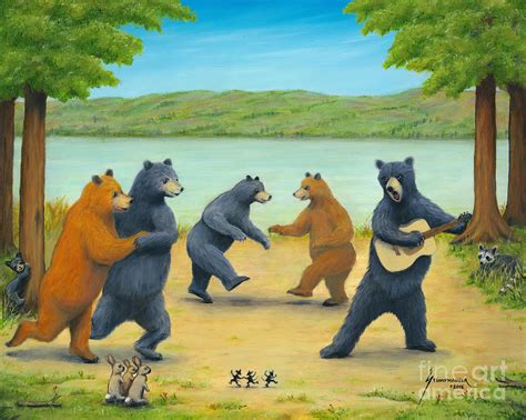 Dancing Bears Painting by Jerome Stumphauzer