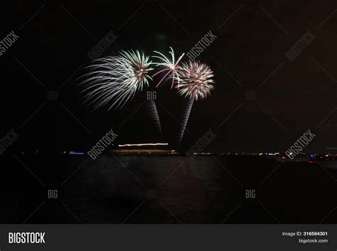 Fireworks On Lake Image & Photo (Free Trial) | Bigstock