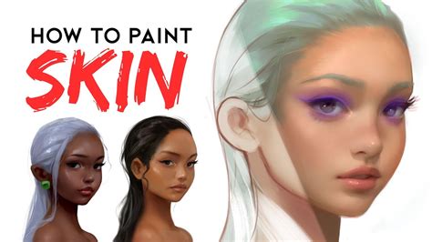 How To Paint Skin - Digital Painting Tutorial! - YouTube