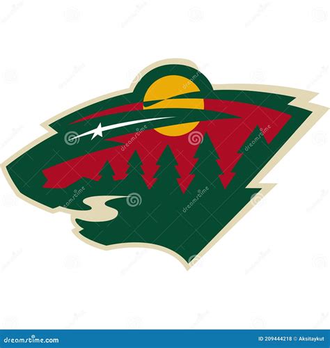 Minnesota wild sports logo editorial stock photo. Illustration of play ...